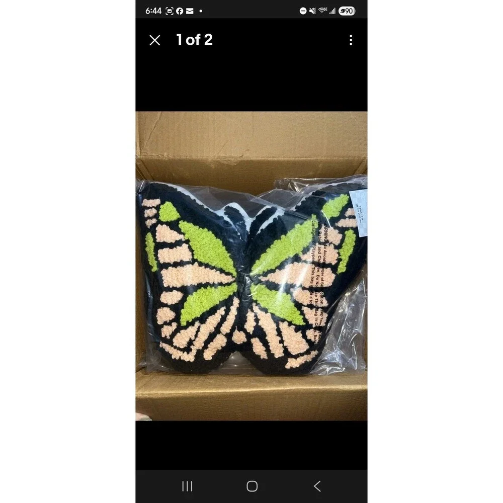 Decorative Butterfly Pillow Pink And Green Teen